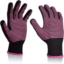 Heat Resistant Gloves For Salon Or Home Use, Professional Heat Proof Up To 250/482F, Thermostable Silicone Bumps (2 Pieces)
