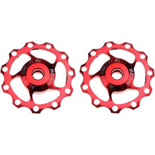 Rear Derailleur Pulley Set, Lightweight CNC Aluminum Alloy Jockey Wheel Guide For Mountain Road Bike, Compatible With Most Bicycles 11T