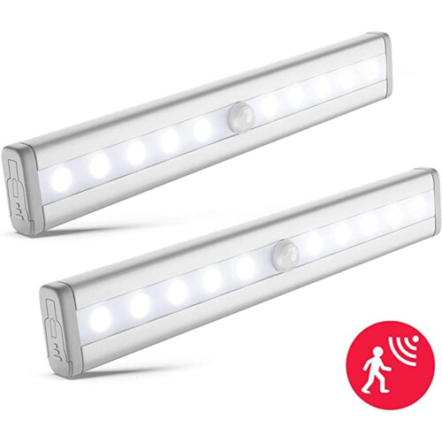 Wireless Under Cabinet Lights, Battery Operated Motion Sensor Closet Lighting, Automatic Sensor Ensures Energy-Saving Performance, High-Quality