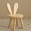 Small Board Stool Solid Wood Cute Ears Design Kids Chair Decorative Stool 4