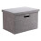 Efficient Collapsible Storage Bins, Linen Fabric Foldable Storage Boxes, Durable Material for Closet Office Nursery Space Saving (Grey) 2