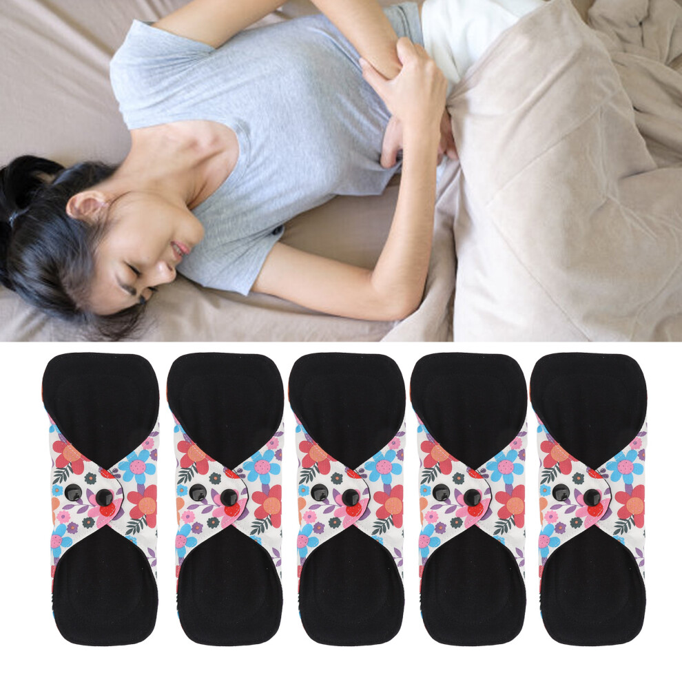 5pcs Reusable Menstrual Pads Breathable Cotton Postpartum Sanitary Pad S