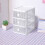 Multi-Layer Transparent Desktop Storage Box, 3 Layers, Plastic Organizer 4