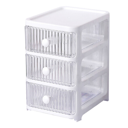 Multi-Layer Transparent Desktop Storage Box, 3 Layers, Plastic Organizer 1