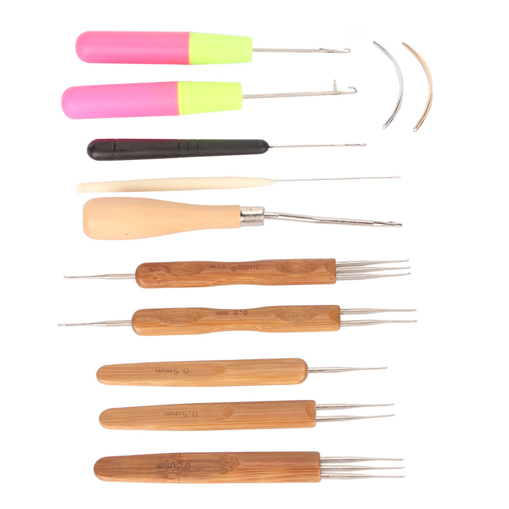 Unisex Dreadlocks Tool Kit 12Pcs Crochet Hooks For Hair Extensions Wigs & Locks