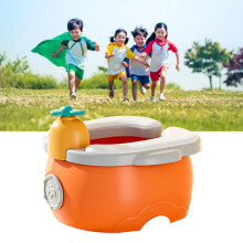 Siège de toilette pliable pour enfants, orange, étanche, léger
