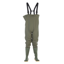 (11 UK, Green) Dikamar Administrator Chest Wader / Mens Boots / Plain Rubber Wellingtons