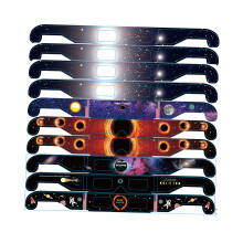 10 pcs Lunettes d’éclipse solaire en plastique, cadre en papier, lunettes d’observation solaire