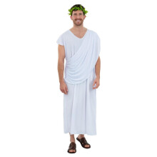 (L, White) Smiffys Unisex Adult Toga Costume Robe
