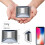 Luminária de parede solar resistente às intempéries, luzes de jardim e cerca com aço inoxidável e sensor de acendimento automático, 4