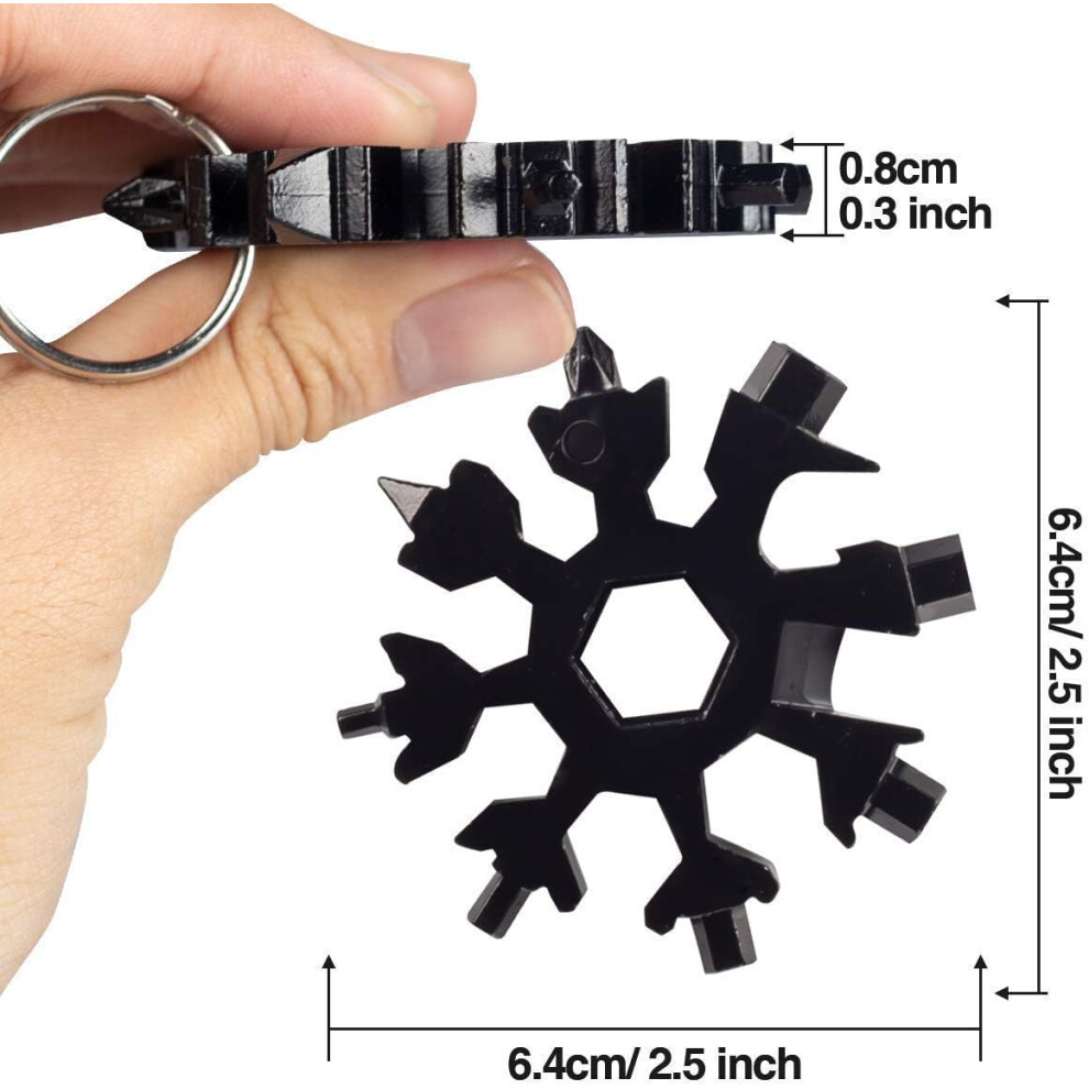 Unique Snowflake Design Multitool, Portable 18-In-1 Stainless Steel Versatile Tools, Gifts For Men Dad Him Cool Gadgets, Christmas Gifts, Stocking 9169997003034