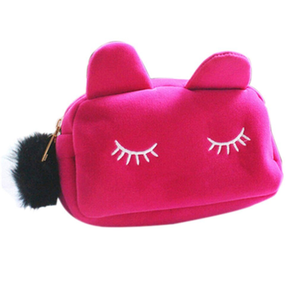 Travel Cosmetic Pouch In Suede, Stylish And Functional Makeup Bag With Coin Purse And Cellphone Pouch, Ideal Multipurpose Storage For Women
