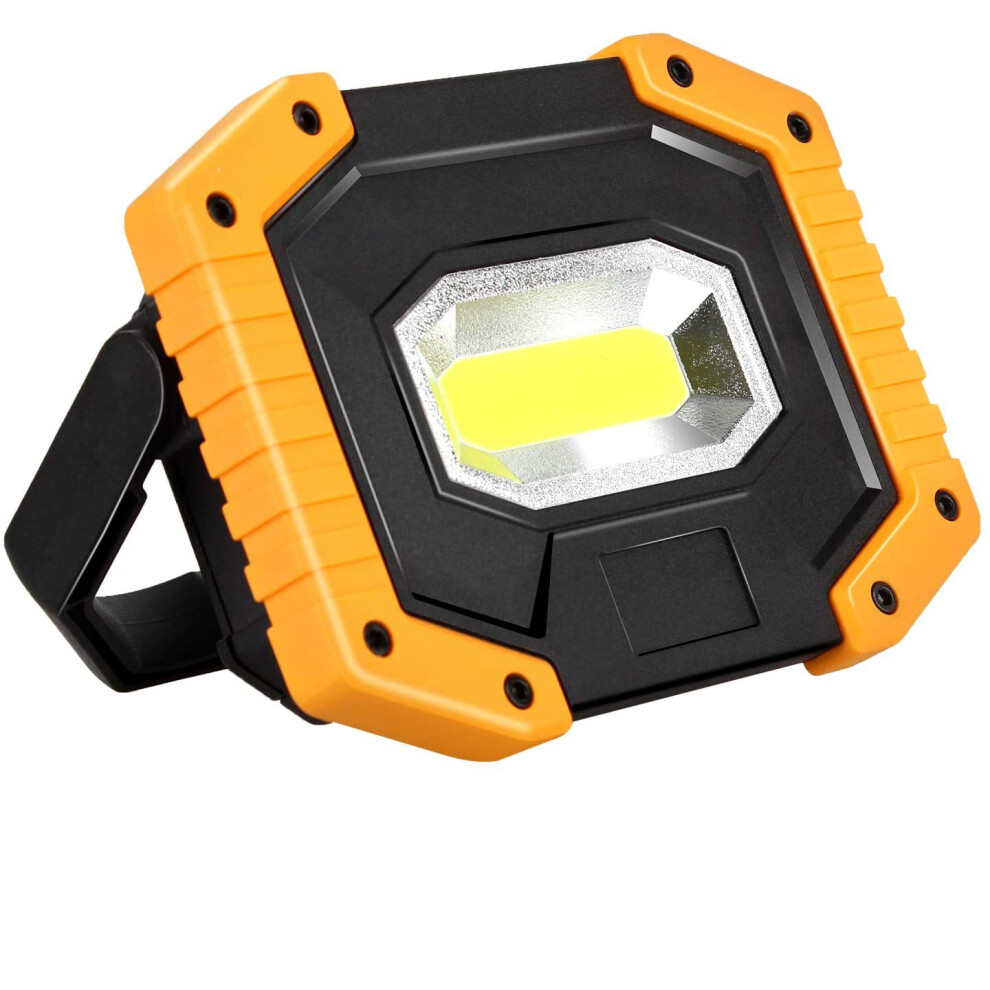 Portable Led Work Light, 30W Ultra Bright Rechargeable & Battery Operated With Stand, Waterproof & Durable For Camping, Fishing, Vehicle Repair & 9340258599460
