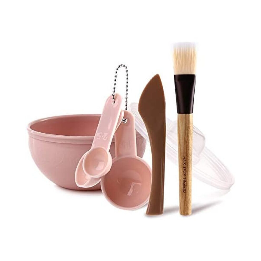 Facial Mask Mixing Bowl Set With Stirring Spatula, Features Non-Slip Design And Soft Nylon Bristles, Easy To Clean, Reusable, Suitable For Mixing