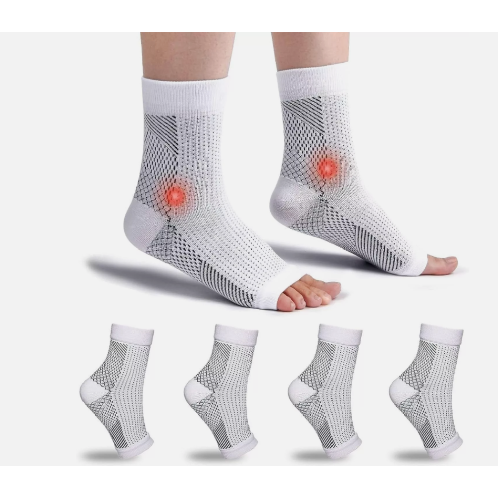 Compression Foot Sleeve, Ankle Support for Women and Men, Advanced Injury Prevention Socks with Gentle Compression and Moisture-Wicking Technology,