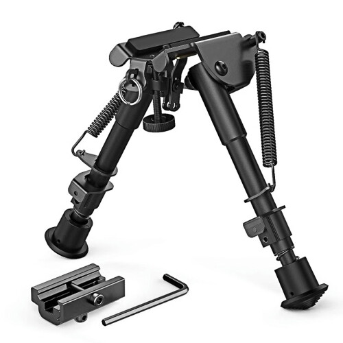 Adjustable Tactical Bipod with Picatinny Quick Release, Durable & Lightweight for High & Low Temperature Environments