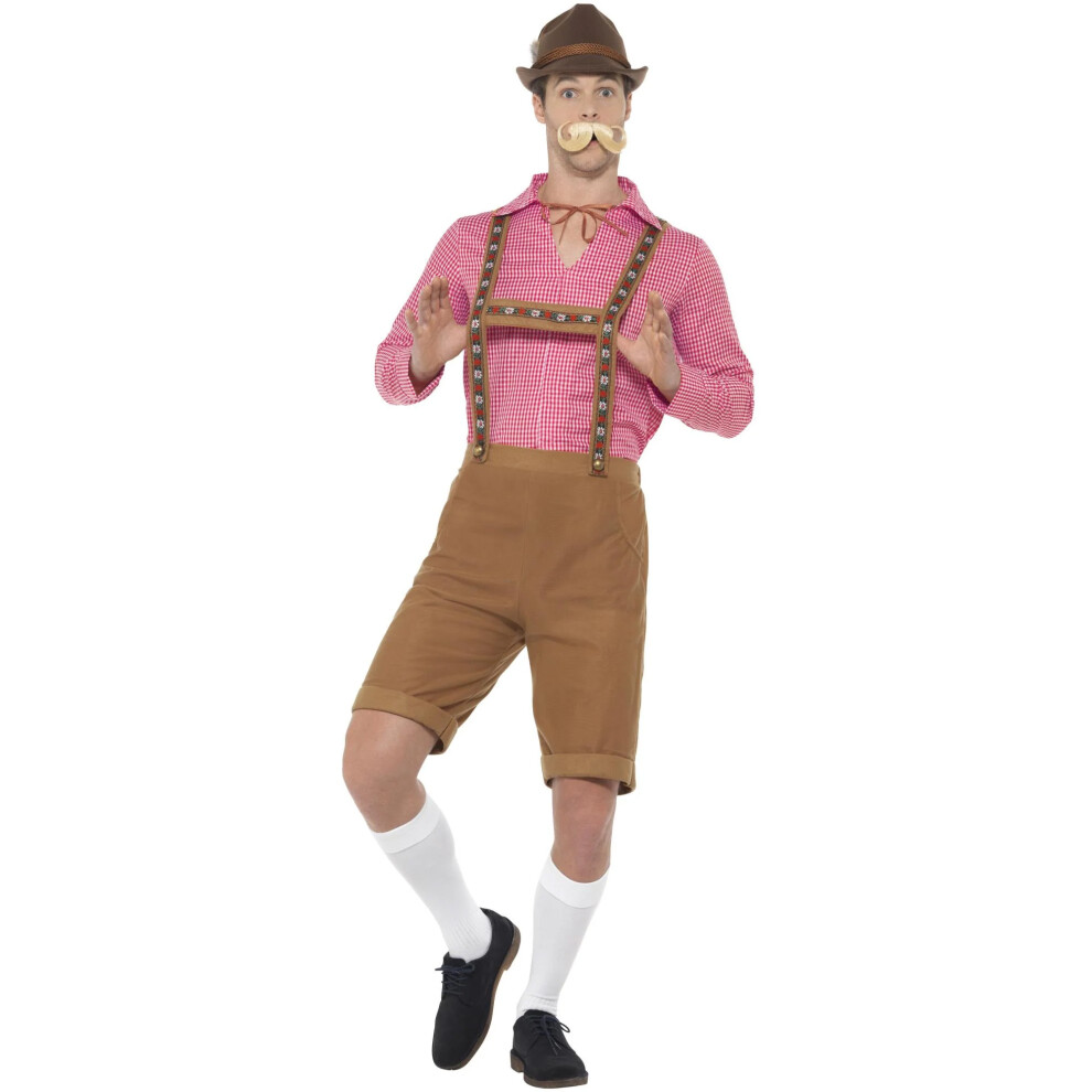 Smiffy's (L, ) Mens Mr Bavarian Costume Red/Brown