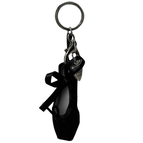 Porte-clés de chaussure de danse à breloque élégante,-Noir