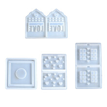 Moule en Silicone pratique pour-Maison d'amour quatre pièces