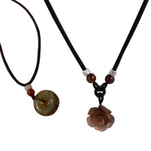 Collier avec pendentif fleur de Rose pour femmes, 2 paquets,