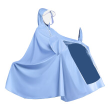 Elektrisches Fahrradregenzeug Blau 470g PVC Ganzkörper wiederverwendbarer Poncho