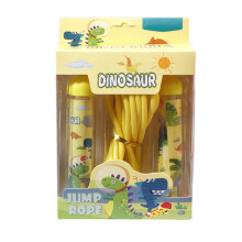 Kinder Springseil PVC Dinosaur Cartoon Kein-Knoten Geschwindigkeitstraining Fitness 120g