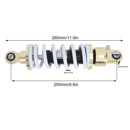 250mm Adjustable Suspension Shock Absorber for Motorcycle ATV 1