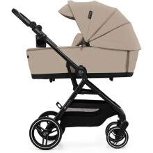 Carrito Kinderkraft YOXI 2 en 1 plegable con capazo y asiento reversible, ruedas antipinchazos hasta 22 kg Beige