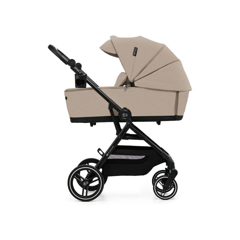 Kinderkraft Beige Yoxi 2 In 1 Faltbarer Kinderwagen Mit Wanne, Umkehrbarem Sitz, Pannensicheren Rädern Bis 22 Kg