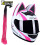 Accessorio casco: Casco integrale con orecchie da gatto, taglia M, visiera rosa-oro 2