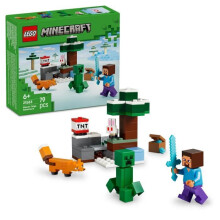 LEGO Minecraft 21583 Steves Abenteuer in der Taiga - Spiel für Jungen oder Mädchen ab 6 Jahren