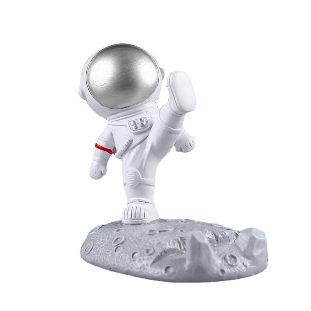 Creative Resin Statue Astronaut Phone Stand, Artisan Craftsmanship For A Decorative Desktop Bracket Or Universal Smartphone Holder 9009791921472