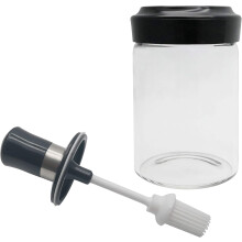 Chef's Companion: siliconen kwast, glazen oliefles, jouw ultieme hulpmiddel voor het aanbrengen van sauzen en oliën, perfect voor koken in de