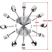 Kitchen Artisan, abnehmbare 3D-Wanduhr, einzigartiges dekoratives Design, hochwertiges Quarz-Uhrwerk, ideal für Essbereiche und