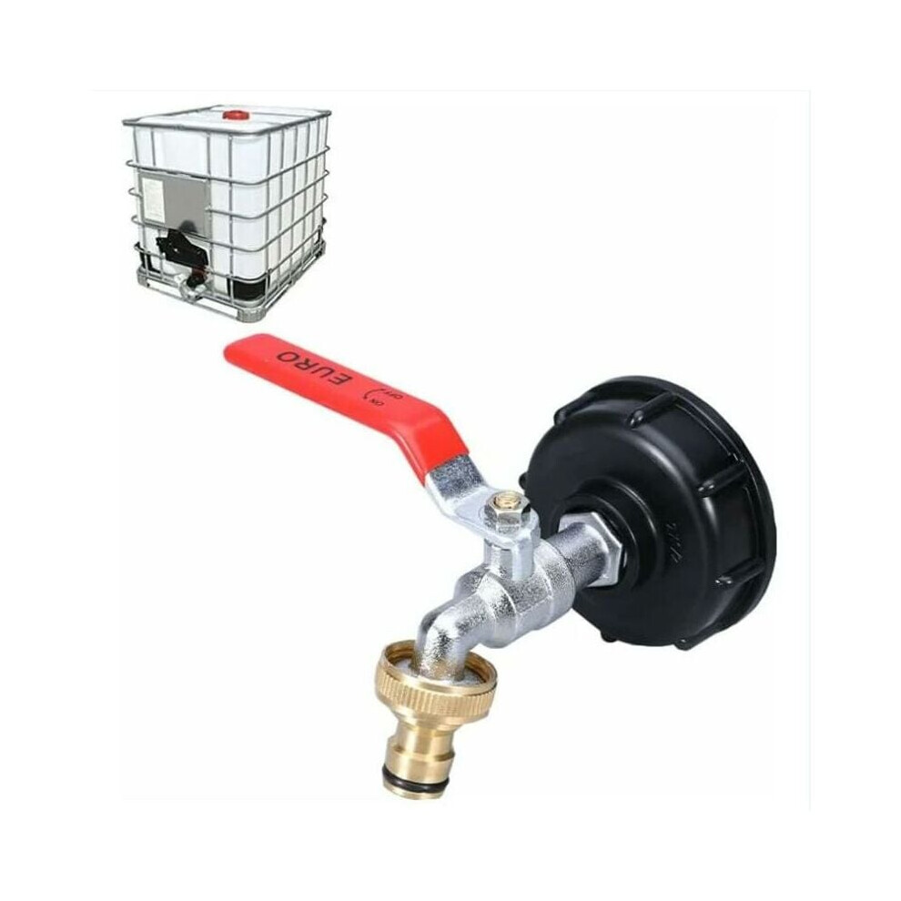 Tank Adapter For Drum Buckets, Brass Hose Faucet Valve Ensures Reliable Performance, Sealing Ring Included Provides Additional Security Against Leaks 9441426698371