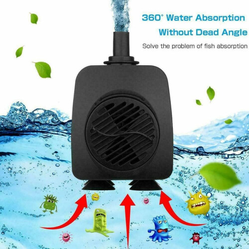 Υποβρύχια αντλία νερού 15W, 800L/H εξαιρετικά αθόρυβη αντλία σιντριβανιού με 12 φώτα LED 2