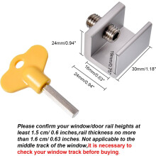 Guardian Angels, Premium Sliding Security Windows Locks, Adjustable Aluminum Alloy for Home and Office, Easy Installation, Increased Security (8 Sets)
