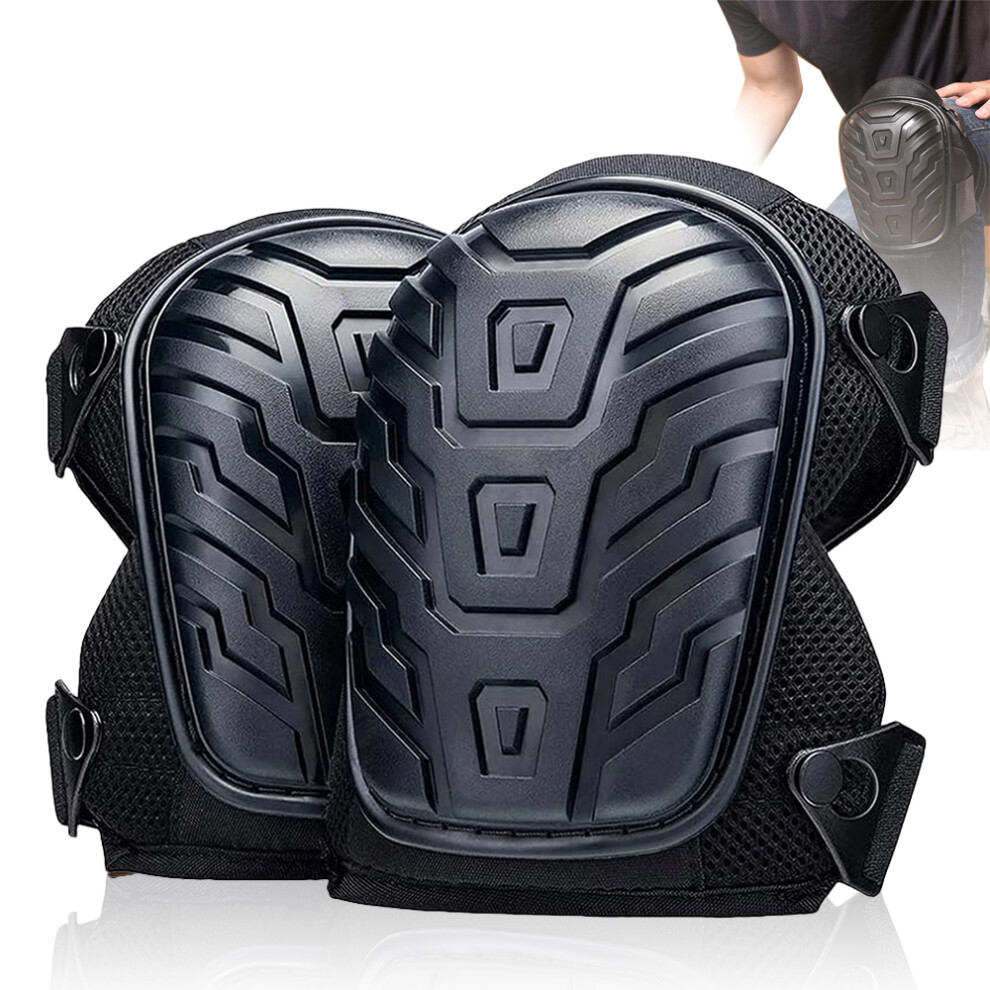 Construction Knee Pads For Men, Gel Cushion Core With Soft Foam Padding For Maximum Impact Absorption, Heavy Duty Work Knee Pads With Adjustable 9448196768396