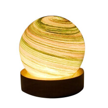 3D Planet Crystal  LED Night Light Moon para  USB Night Light Quarto Bedside Atmosfera Mesa Decoração Lâmpada C