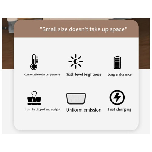 500mah  Reading Light Multifunctional Charging Student Dormitory Study Night Light Portable Clip Bookmark Light A 2