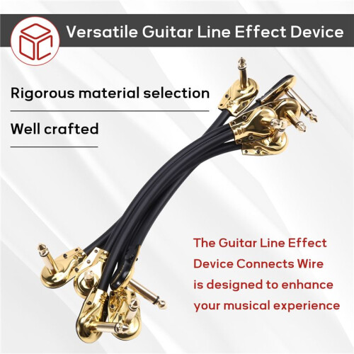 Gitarr  Effect Device Ansluter Tråd Dubbelt Flat  Anaerobic Audio  Pedal Instrument Jack Plug 20CM 2