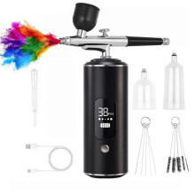 Digitale Airbrush mit Kompressor Tragbare Airbrush Basteln Airbrush Kunst Malerei Kompressor Airbrush Stift Airbr Schwarz