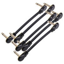 Guitar Effect Device Connects Wire Double Flat Anaerobic Audio Pedal Instrument Jack Plug 15CM