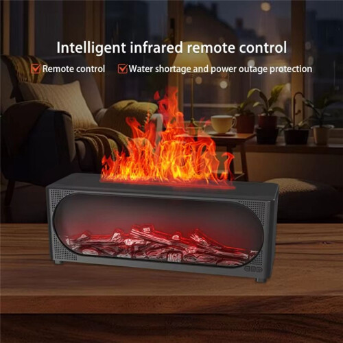 Humidifier Simulation Flame Aromatherapy Humidifier, Home Aromatherapy Diffuser with Night Light Essential Oil Diffuser 1