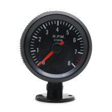 2Inch 52mm Autometer Toerenteller RPM Meter 0-8000RPM Analoog Zwarte Behuizing voor 1-8 Cilinders Benzine Auto