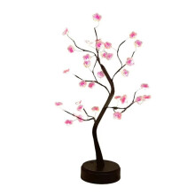 Bordsträd Nattlampa USB/Batteridriven Pekströmbrytare Artificiell Bonsai Blossom Desktop Tree LED-Lampa