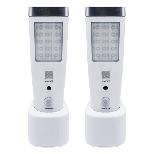 4 in 1 Motion Sensor Wall Light, Power Off LED Night Light Flashlight, Rechargeable Emergency Flashlight EU Plug
