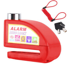 Motorfiets Alarm Schijfrem Slot, Motorfiets Schijfrem Slot met Herinneringskabel en Draagtas voor Fiets, Bromfiets, Motocross