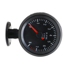 2 Zoll 52 mm Auto-Drehzahlmesser, Drehzahlmesser, 0-8000 U/Min, Analoges Schwarzes Gehäuse für 1-8 Zylinder, Benzinauto