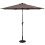 Parasol inclinable - HELLOSHOP26 - 300 cm - 24 luces LED - Ángulo ajustable - Marrón 1